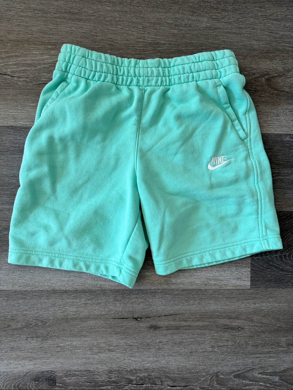 Nike Kids Mint Green Shorts with Logo
